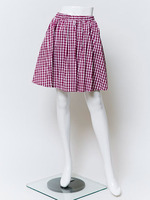 ギンガムパンツインSK/パープル