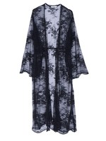 ケミカルレースガウン/ブラック