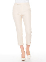 テーパードクロップドベーシックパンツ/ベージュ