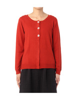 ビジューボタンカーディガン/ダークオレンジ(068)