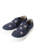 ビジュー付きスリッポン/ネイビー(193)