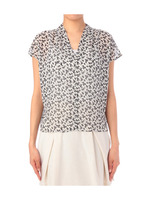 フルーツ柄Vネックブラウス/ホワイト(103)