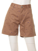 STAR-EMBROIDERY CHINO SHORTS/BEIGE