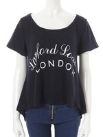 【ECURY】LONDON ロゴTシャツ/ネイビー