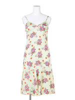 【NINE】花柄ランジェリーOP/グリーンベース