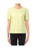 カットワークブラウス/グリーン系(125)