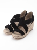 クロスサンダル/黒