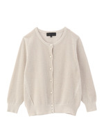 コットンメッシュニットカーディガン/ブルー系(094)