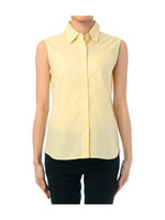 コットンリネンノースリーブシャツ/ブルー系(092)