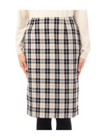 ミディ丈チェックスカート/ホワイト(203)