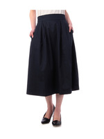 ミモレ丈コットンフレアスカート/ブルー系(094)