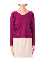 ワイドVネックラグランスリーブニット/ロイヤルパープル(082)