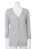 洗えるロングカーデ/ホワイト