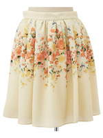 Oテンシャフラワースカート/ペールイエロー
