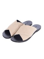 WIDE CROSS SANDAL/BEG