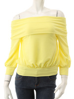 【ECURY】オフショルトップス/イエロー