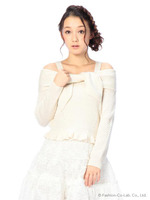 【LIZLISA】オフショルニット/イエロー