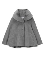 アンゴラ混ヘチマ襟七分袖ジャケット/ブラック(019)