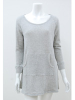 キルティングロゴ  刺繍ワンピ/GY