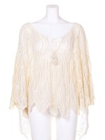 クロシェトップス【Planet blue world】/ホワイト