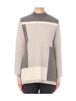 グラフィック柄ニットプルオーバー/ライトベージュ(551)