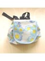 ハルジオンプリントベビーリュック/ブルー