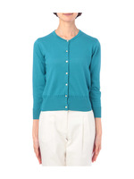 ビジューボタン透かし編みカーディガン/イエロー系(034)