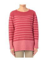 ボーダーカシミヤロングニット/ブルー系(095)