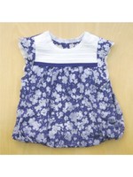 花柄オパール天竺バルーンTシャツ/ホワイト
