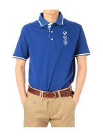 機能素材プリントカノコポロシャツ/イエロー系(032)