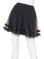 【Sandie】チュール裾テープフレアスカート/PP