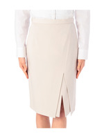 ダブルスリットジャージタイトスカート/ベージュ系(050)