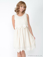 フルーツエンブロイダリースカート/ブルー