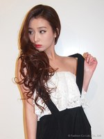 レースフリルベアトップ/BLK