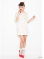 ローズプリントドレス/NAVY
