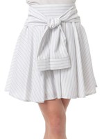 前結びフレアースカート/シロ