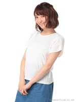 ・チューリップスリーブTシャツ/White