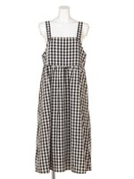 ウォーキングコビニャーギンガムワンピース/ブラック