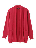 シルク混トッパーカーディガン/ボルドー(464)