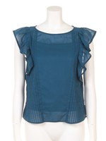 タックブラウス/ブラック