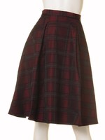 メモリーチェックスカート/レッド