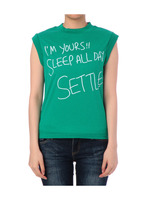 ラフロゴプリントプルオーバー/グリーン系(023)