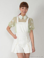 レースアップサロペ/ブルー