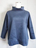 ANGOLA SHAGGY MOCK-TURTLENECK TOP/grey