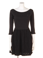 オフショルカットリブコンビOP/WHT