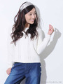 スカシアミプルオーバーニットTOP/WHITE
