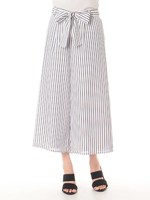 ストライプ柄ワイドパンツ/ホワイト