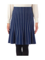 ハイウエストストライプスカート/ネイビー系(395)