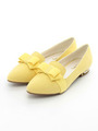 【23日23時59分まで!!】パールヒールスエードリボンオペラ/イエロー