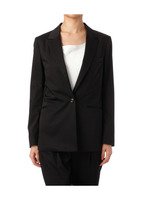 ロングテーラードジャケット/ブラック(019)